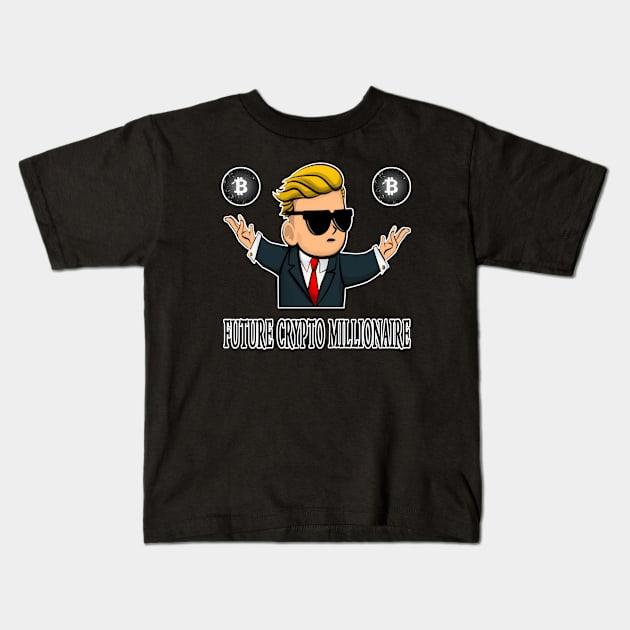 Future Crypto Millionaire Kids T-Shirt by DazzlingApparel